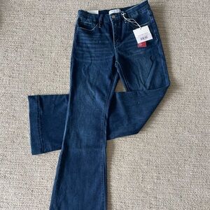 Tall- 36” inseam Indigo mid rise Flare Women's Jeans - the perfect stretch